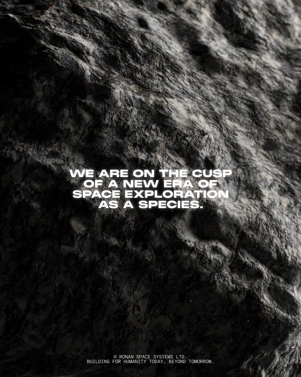 Branding, 3D design, design system for Ronan Space Systems—designed to feel human, strange, and future-facing, grounded in the idea of legacy and cosmic ambition.