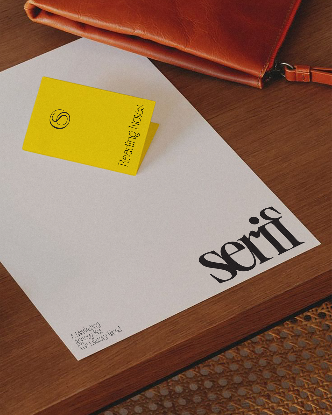 Brand identity for Serif, a literary marketing and publicity agency with a refined, editorial design system