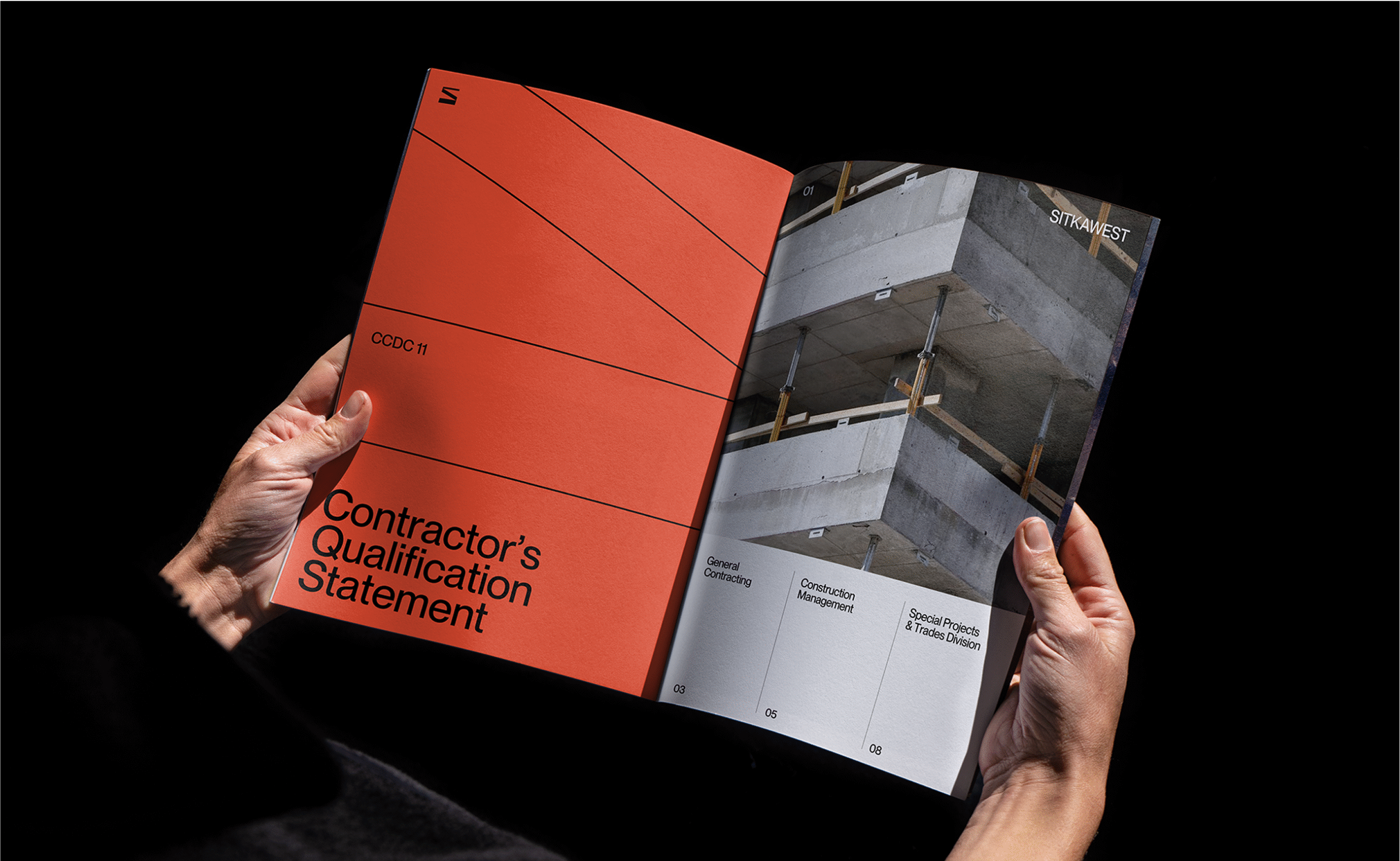 Sitkawest branding and identity design – logo, typography, and visual system for Vancouver-based construction, contracting company.