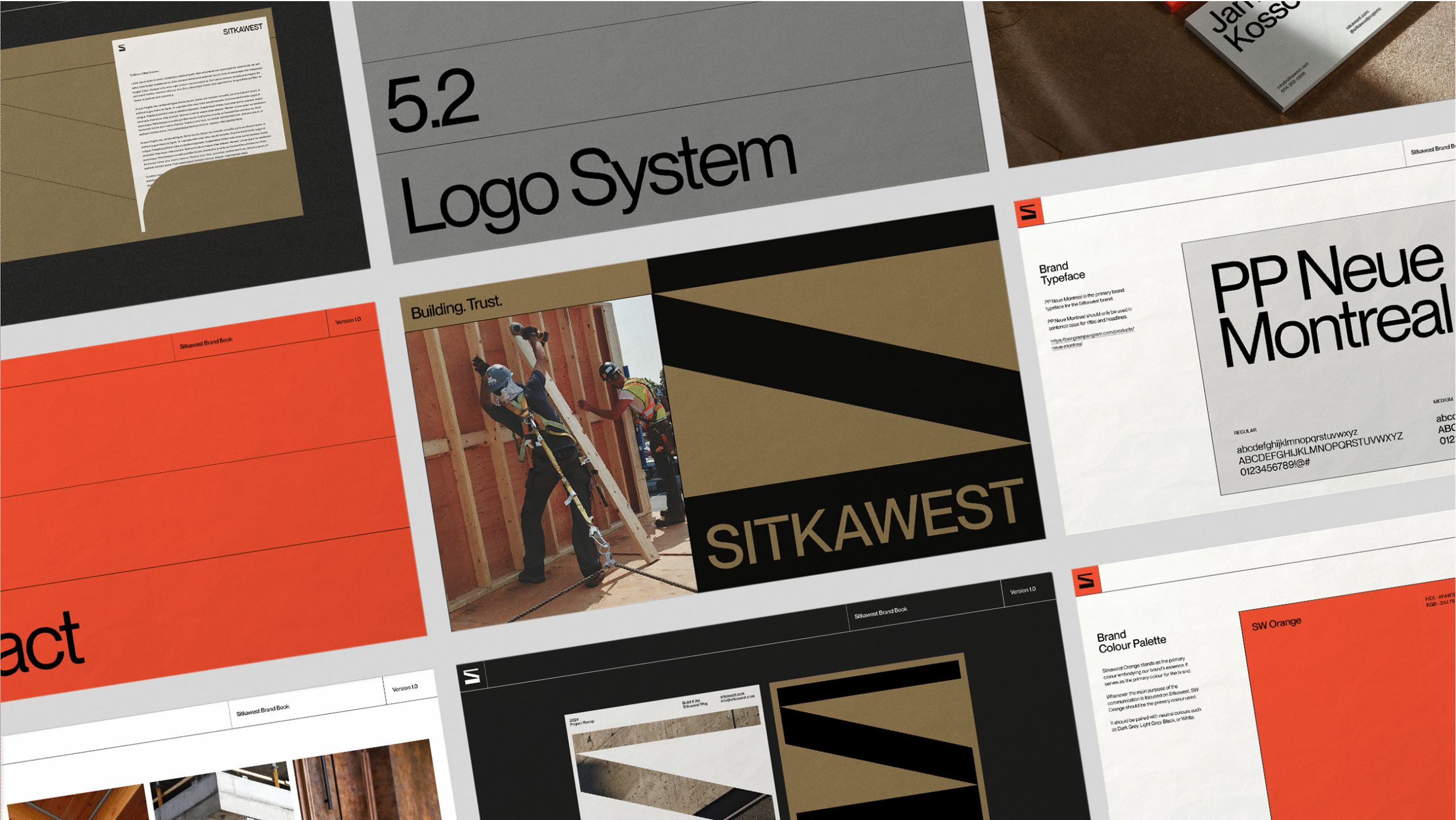 Sitkawest branding and identity design – logo, typography, and visual system for Vancouver-based construction, contracting company.