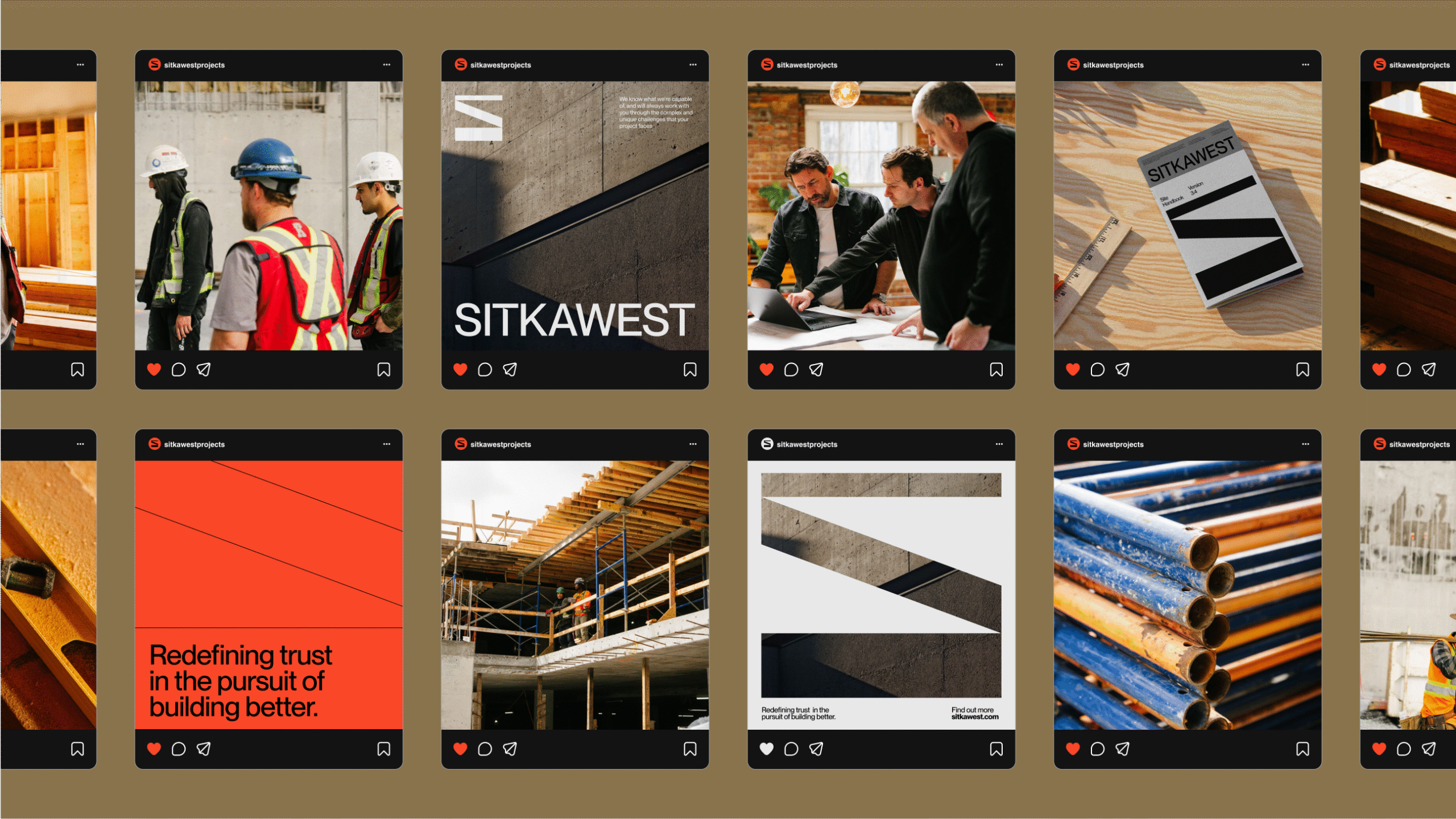 Sitkawest branding and identity design – logo, typography, and visual system for Vancouver-based construction, contracting company.