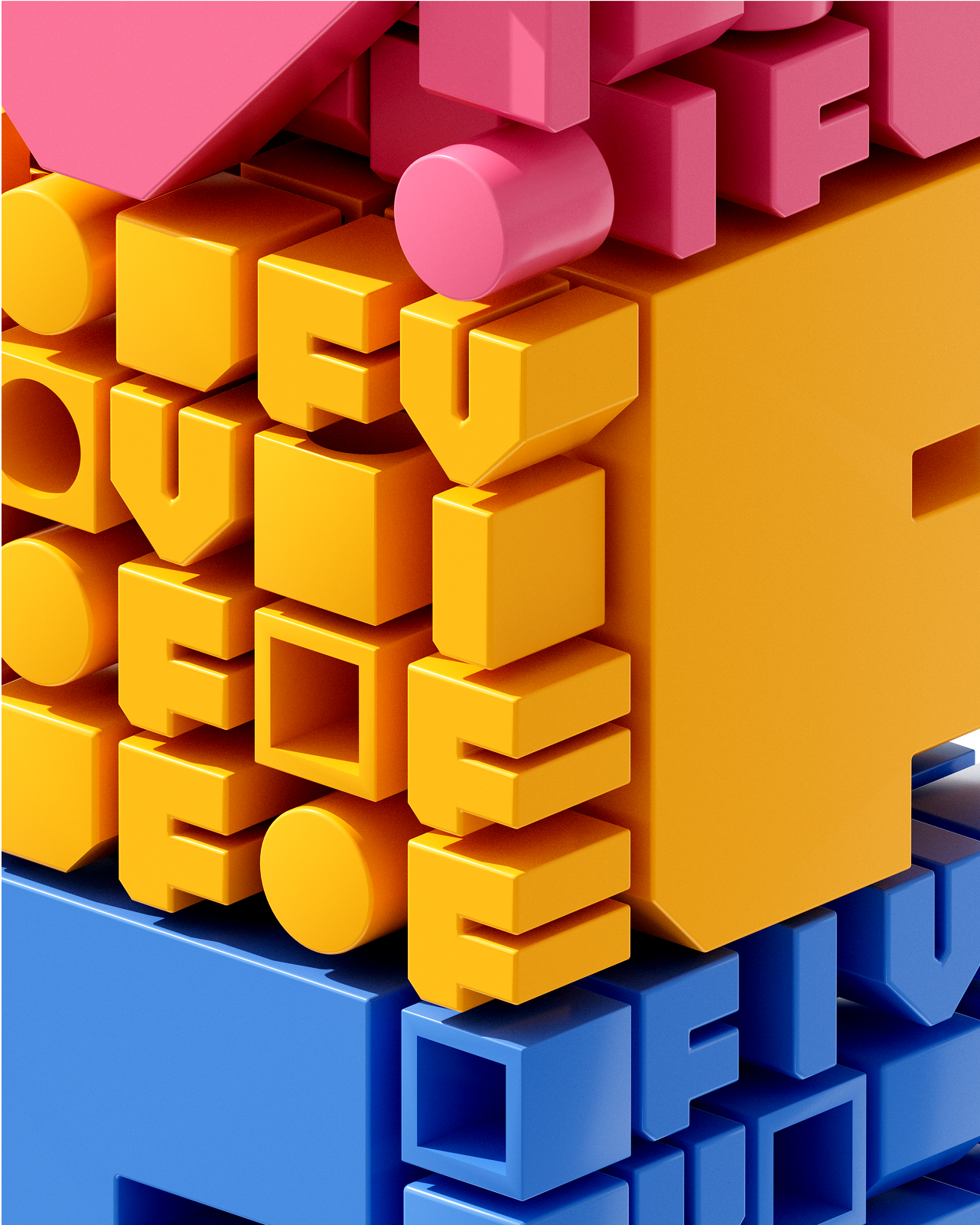 2024 campaign design for the Vancouver Film Festival (VIFF), featuring 3D graphics, a modular design system, and classic typography.