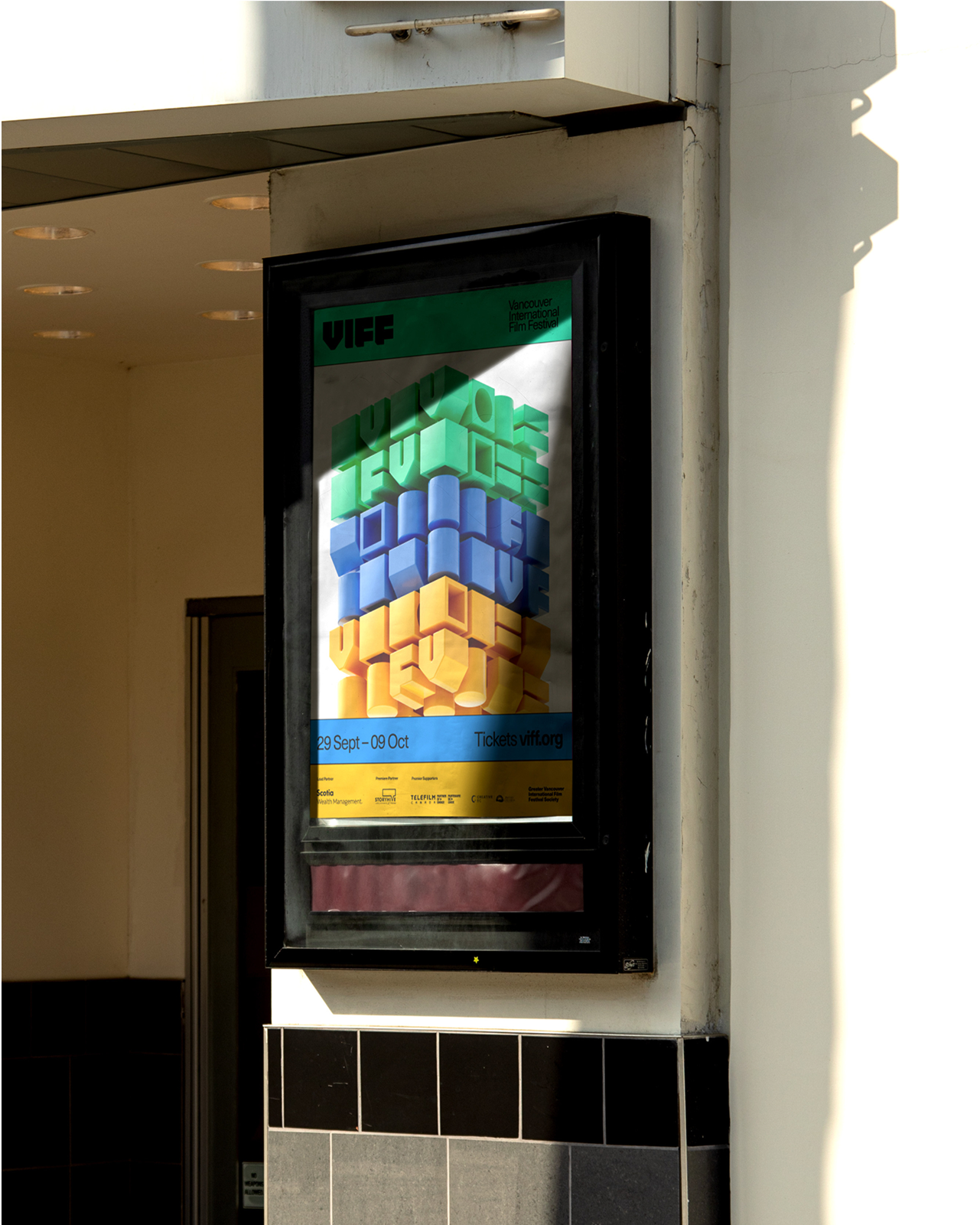 2024 campaign design for the Vancouver Film Festival (VIFF), featuring 3D graphics, a modular design system, and classic typography.