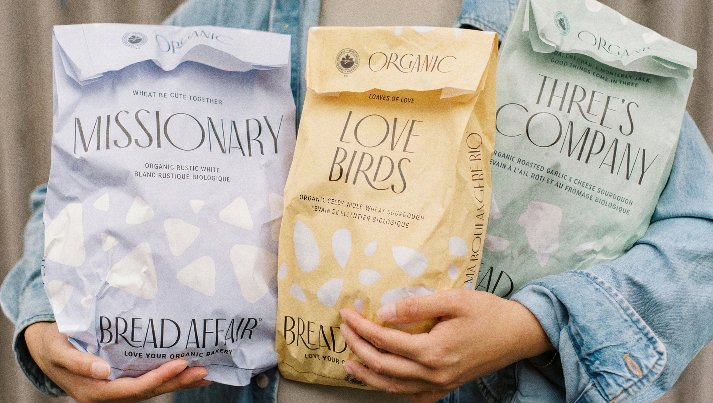 Branding, visual identity, and packaging design for A Bread Affair. Crafting delicious, locally-sourced organic bread with artisanal care since 2005.